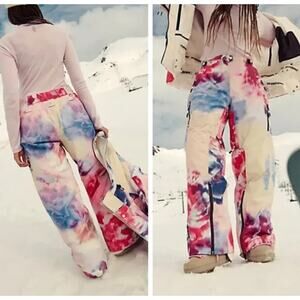 NWT FREE PEOPLE Cares On the Ascend Cosmic Color Printed Ski Pants XS